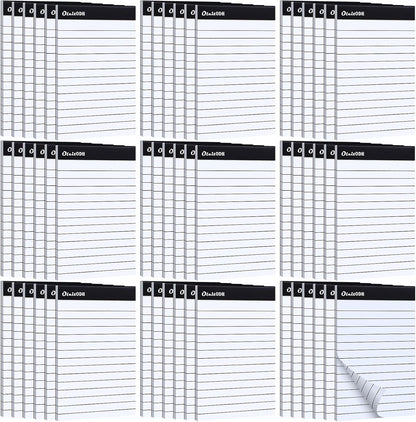 36 Pack Legal Pads Bulk, 5x8 Inch Rainbow Notepad, Note Pads Wide Ruled Perforated Memo Pad for Work Study Daily Note Taking List, Lined Writing Pads Memo Refills Notepads for Office Home School