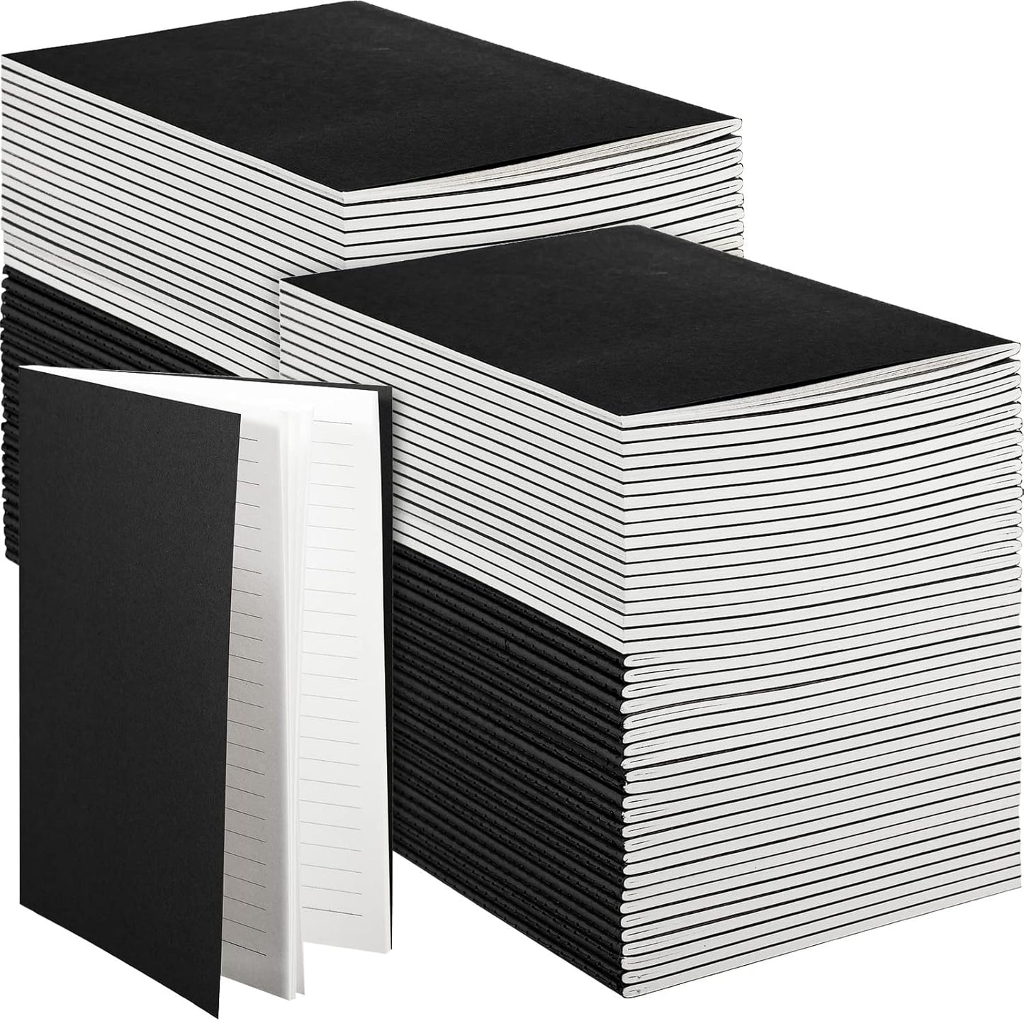 Mimorou 100 Pcs Journals Notebooks Bulk - Kraft Softcover A5 Small Notebooks 5.5 Inch x 8.3 Inch Notepads with 60 Page 30 Sheet for Writing Sketch Travel Office Supplies(Navy Blue,Lined)