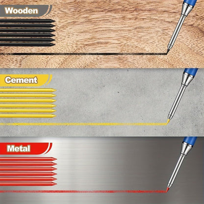 100Pcs Pencil Refills, 2.8mm Pencil Leads, Solid Carpenters Refills Replacement, Deep Hole Marker, Waterproof for Woodwork Construction Building (red)