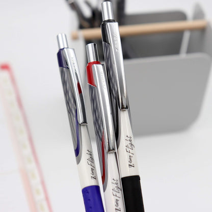 Zebra Pen Z-Grip Flight Retractable Ballpoint Pen, Bold Point 1.2mm, Blue Ink, School Supplies, Teacher Supplies, and Office Supplies, Smooth Writing, Quick-Drying, 12-Pack (21920)