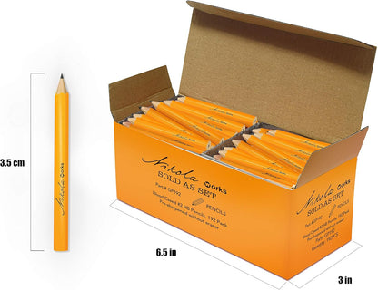 Mini Golf Pencils Without Erasers - 96 Count - Classic Pre-Sharpened #2 HB American Pew Pencils Standard Hex Shaped Bulk Pack