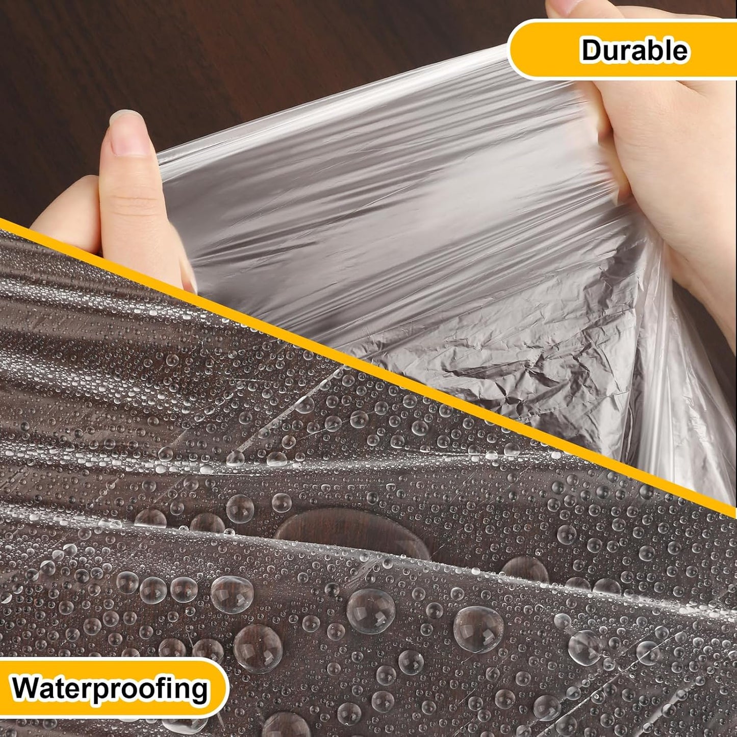 12 Pack Plastic Drop Cloth, 9x12 Ft Plastic Sheeting for Painting, Dust-Proof Tear-Resistant Painters Plastics Tarp Cloth for Furniture Floor Sofa Protector Cover Durable & Thick