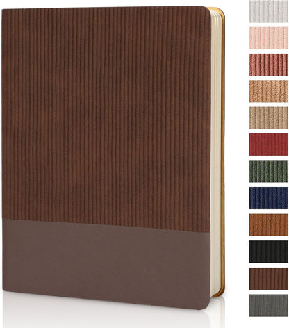 Lined Journal Notebook for Work College Ruled Note Book 5.79"x8.27"A5 PU Leather Daily Journaling 216 Pages for Women Men Writing Home School Supplies Business (Dark Green)
