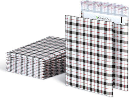 Quality Park Bubble Mailers, 8.5 x 11 Shipping Envelopes, Water Resistant White Poly Padded Envelopes, Redi-Strip Peel Off Closure, 25/Box (QUA85859)