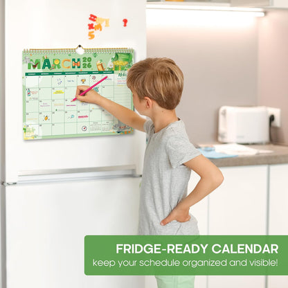 Calendar 2026-2027, Monthly Wall Calendar Runs Until June 2027, 11.5" x 14.8", Spiral Binding Hanging Wall Calendar, Perfect for Home or Office,Floral