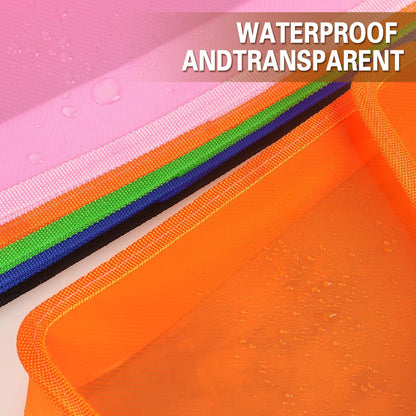 Plastic Expanding File Folder, Transparent envelopes with Snap Closure, No Dividers, Large Capacity, Fit Letter/A4 Size (Pink)