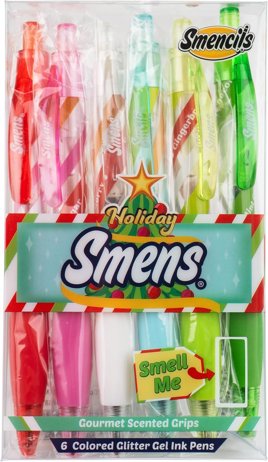 Glitter Gel Smens - Patented Gourmet Scented Colored Glitter Gel Ink Pens, Medium Point, 8 Count - Fun, Cute, Cool, Smelly Pens for Kids