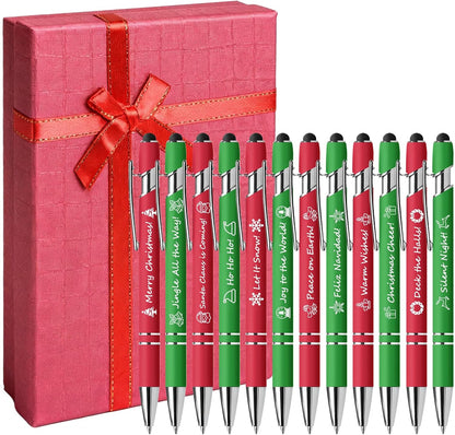 Father's Day Pen Set Gift Box - 12 Pack Black Ink Ballpoint Pens with Inspirational Quotes Fun Novelty Pens Perfect Birthday Retirement Gift for Dad Papa Father