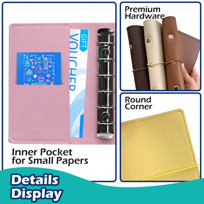 3x5 Lined Index Cards with Ring Binder Holder and Dividers, 100 Note Cards, Green