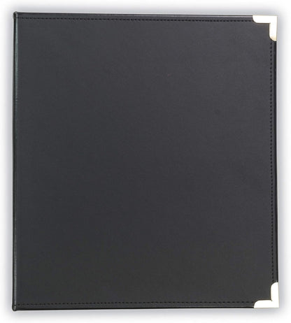 Samsill Classic Collection Leather 3 Ring Binder, Executive Presentation Portfolio, 0.5 Inch (Holds 100 Sheets), Brass Round Ring, Burgundy