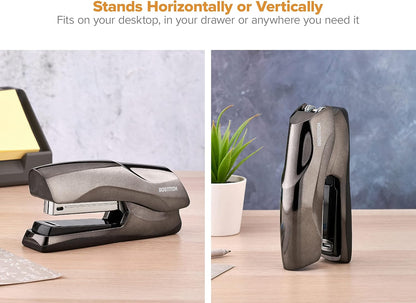 Bostitch Office Heavy Duty Stapler, 40 Sheet Capacity, No Jam, Half Strip, Fits into the Palm of Your Hand, For Classroom, Office or Desk, Black