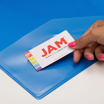 JAM PAPER Plastic 0.75 inch Binder - Clear 3 Ring Binder - Sold Individually