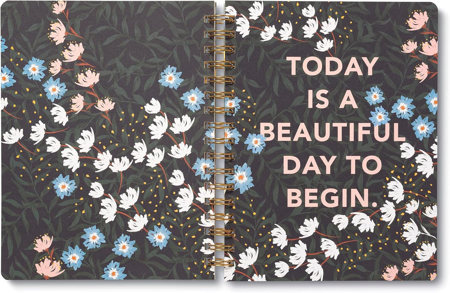 Compendium Spiral Notebook – Expect the Best Things to Happen Today – A Designer Spiral Notebook with 192 Lined Pages, College Ruled, 7.0" W x 9.25" H