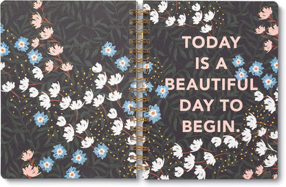 Compendium Spiral Notebook – Expect the Best Things to Happen Today – A Designer Spiral Notebook with 192 Lined Pages, College Ruled, 7.0" W x 9.25" H