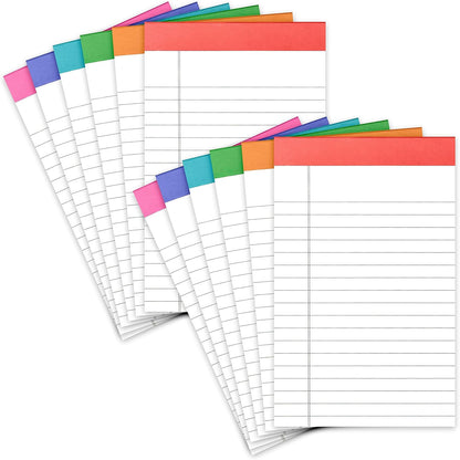 PAPERAGE Lined Legal Pads, (Rainbow), 6 Pack, 50 Sheets Each, Wide/Legal Ruled, Note Pads, Paper, 5 inches x 8 inches