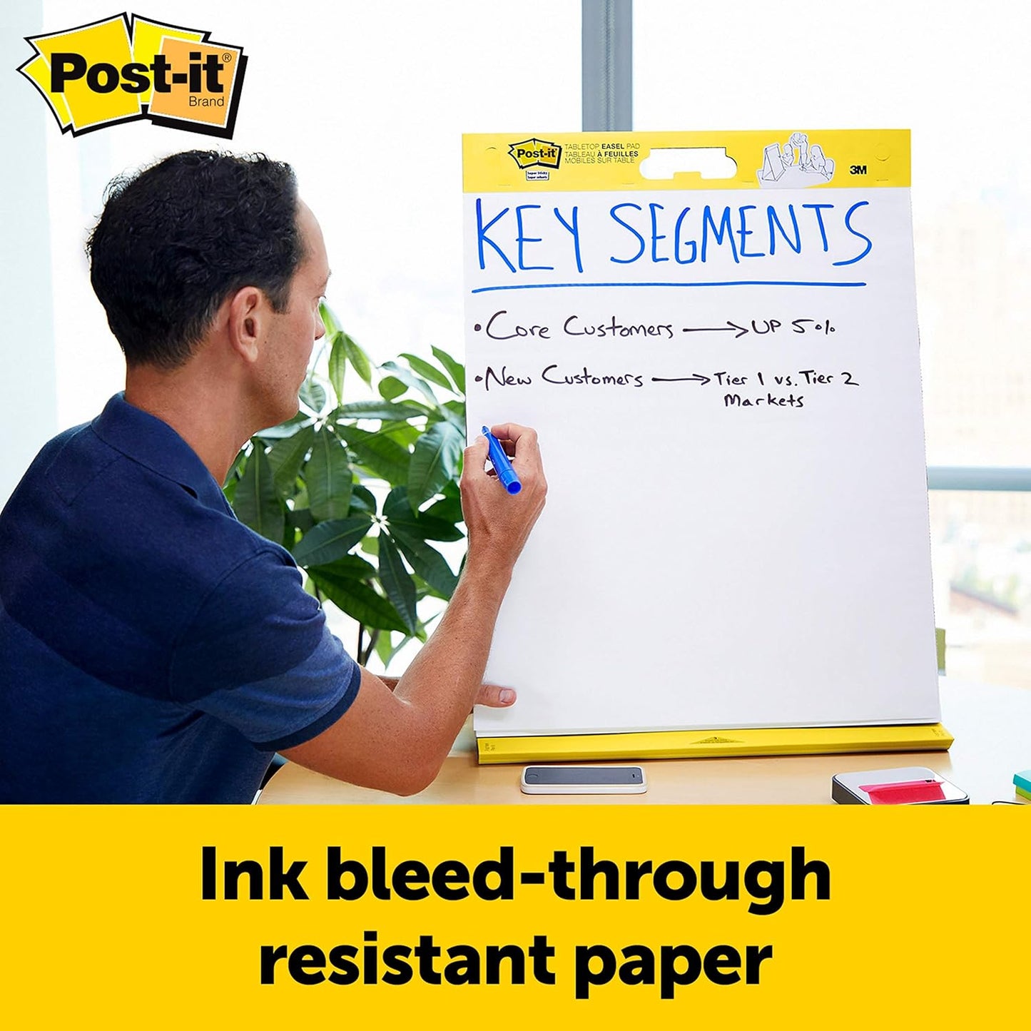 Post-it Super Sticky Portable Tabletop Easel Pad, Great for Virtual Teachers and Students, 20x23 Inches, 20 Sheets,Pad, 2 Pads (563 VAD 2PK)