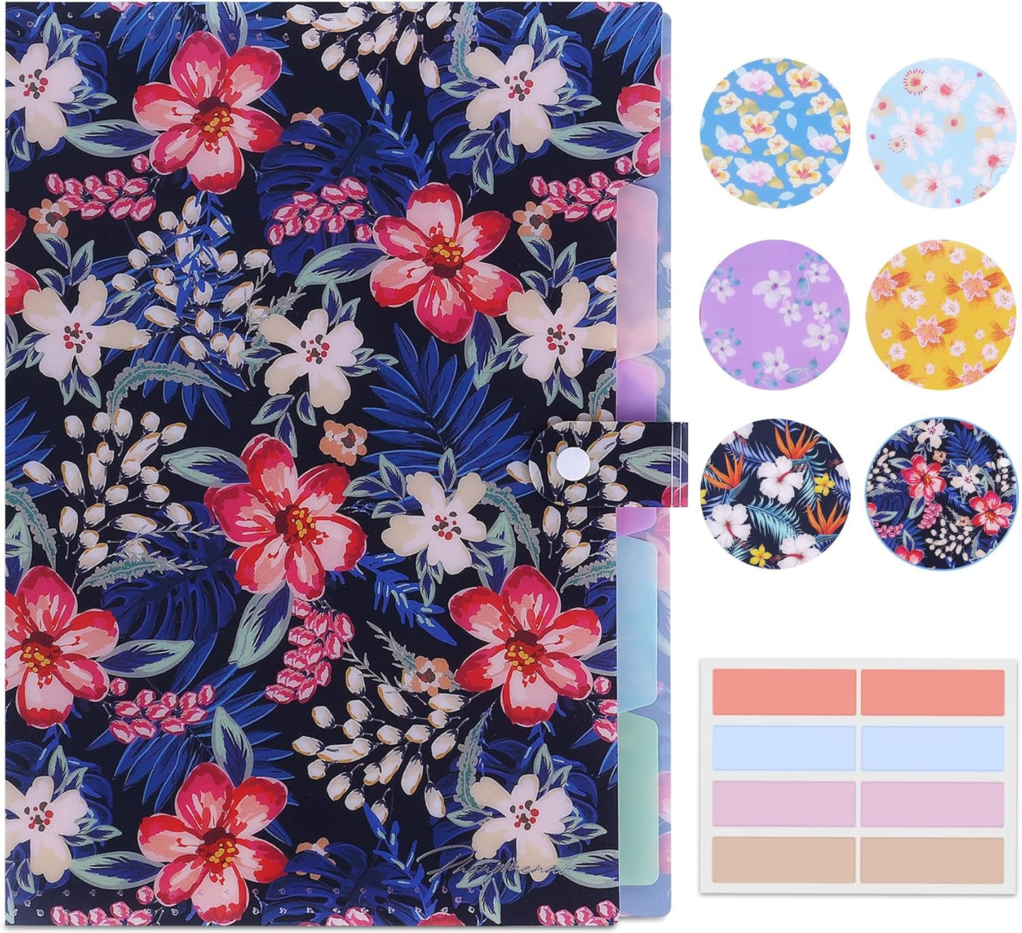Forest Series Expanding File Folder Stylish Funky Cute Retro Document Organizer with Natural Scenes for Students,Teachers & Freelancers - Blue Butterfly