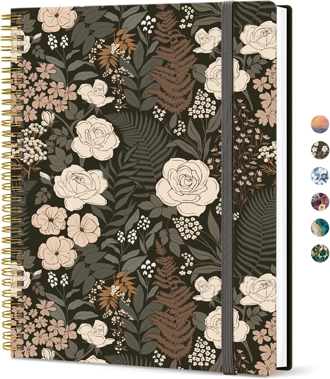 Taja Large Spiral Lined Journal for Women, 8.5" x 11" Notebooks for Work Collge Ruled, A4 Aesthetic Cute Journaling Notebooks for Writing, Plastic Cover, Celestial