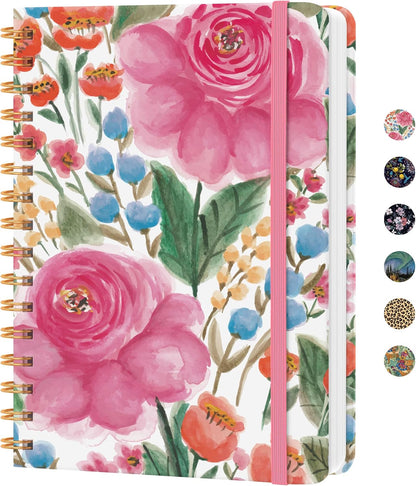 CICPAP Lined Spiral Journal Notebook, A5 College Ruled Notebook for Journaling, Note-Taking, and Daily Planning, Durable Hardcover with an Elegant Design, Purple