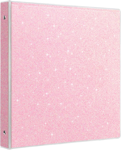 EYROZILL 3 Ring Binders 1 Inch Round Rings Binder Gold Binder Holds 8.5" x 11" Letter Size 300 Sheets, Waterproof, Gold