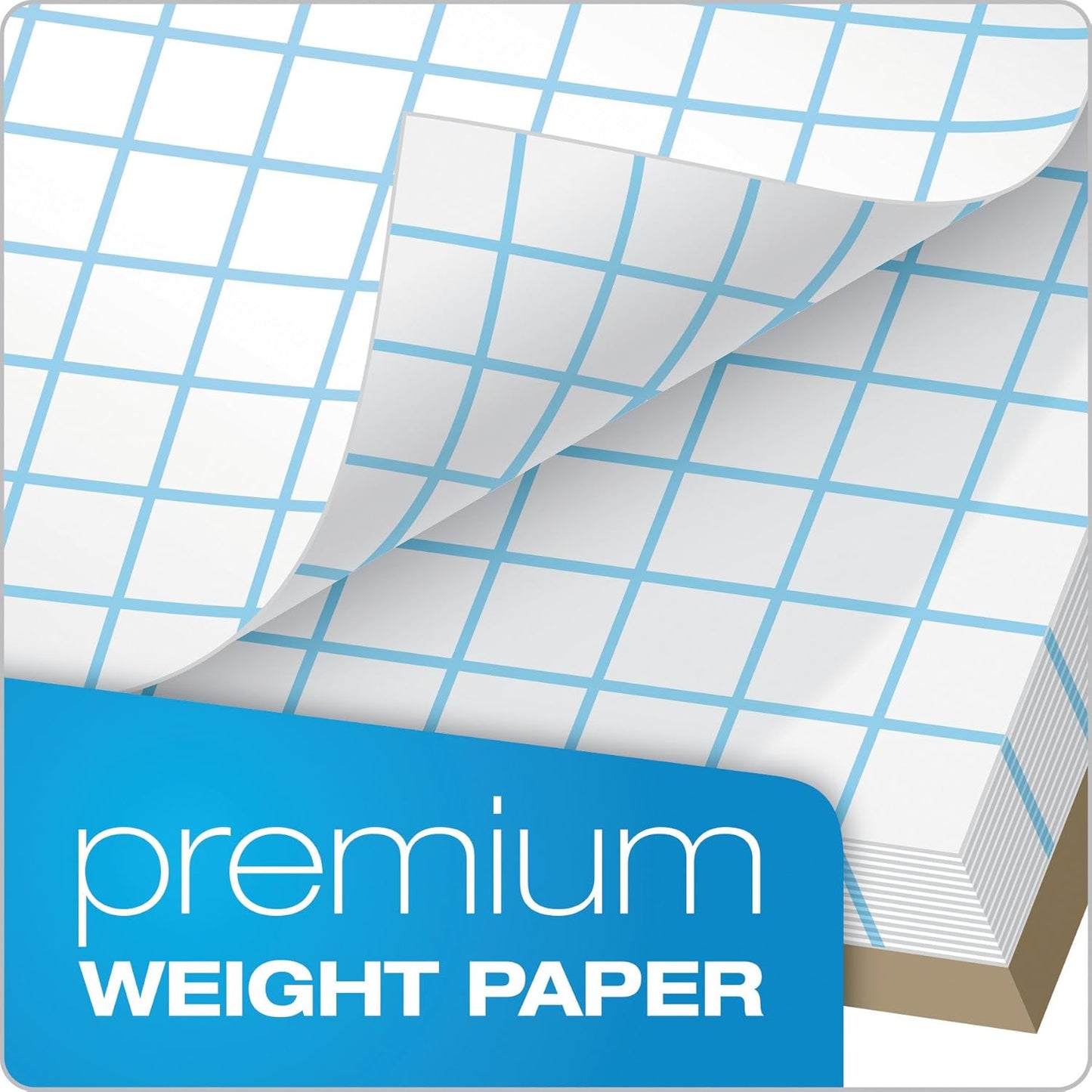 TOPS 33101 Quadrille Pads, 10 Squares/Inch, 8 1/2 x 11, White, 50 Sheets