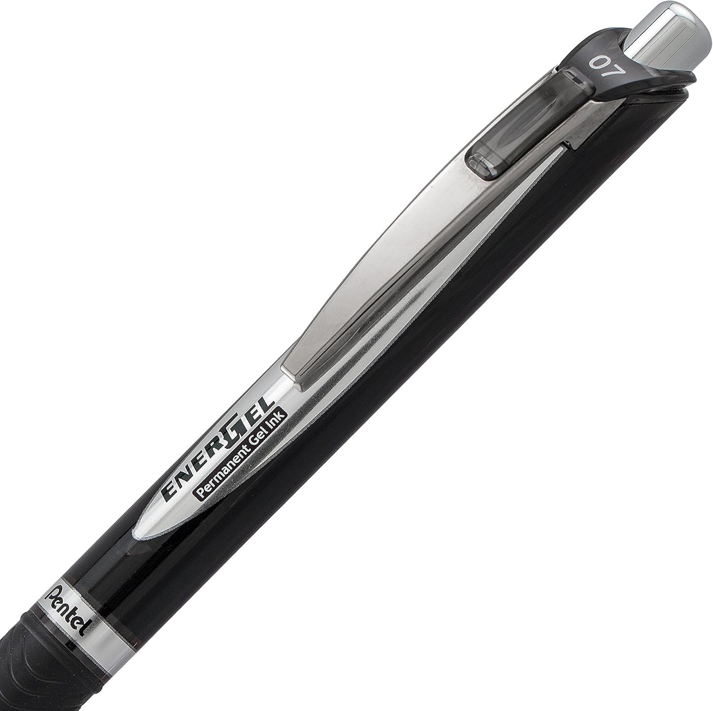 Pentel EnerGel Permanent Gel Ink Rollerball Pen, Black, 3 Pack (BLP77BP3A)