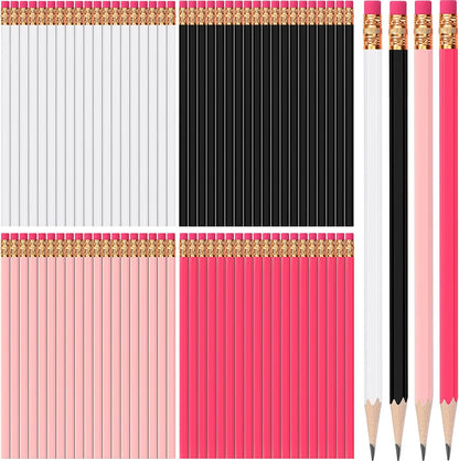 TecUnite 120 Pcs #2 HB Pencils with Eraser No 2 Unsharpened Wooden Hexagonal Pencils for Adults Gifts for School Exam art Learning Office Sketching(Rainbow Colors)