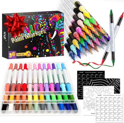 SFAIH White Paint Markers Pens - 4 Pack 2-3MM Medium Tip Acrylic White out Markers for Rock Painting, Wood, Metal, Fabric, Plastic, Canvas, Glass, Ceramic, Diy Crafts, Drawing, Tire, Correction