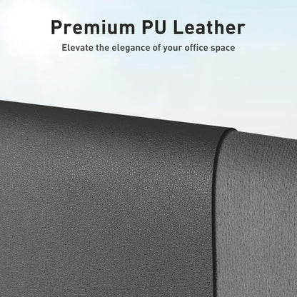 Aothia Leather Desk Pad Protector, Mouse Pad, Office Desk Mat, Non-Slip PU Leather Desk Blotter, Laptop Desk Pad, Waterproof Desk Writing Pad for Office and Home (Black,36" x 17") - Colors B