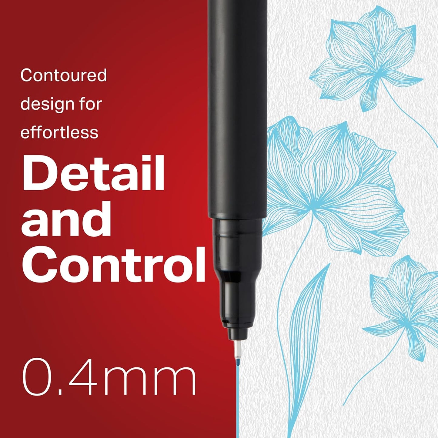 Sharpie Felt Tip Pens, Fine Point (0.4mm), Blue, 12 Count