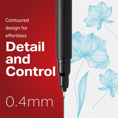Sharpie Felt Tip Pens, Fine Point (0.4mm), Blue, 12 Count