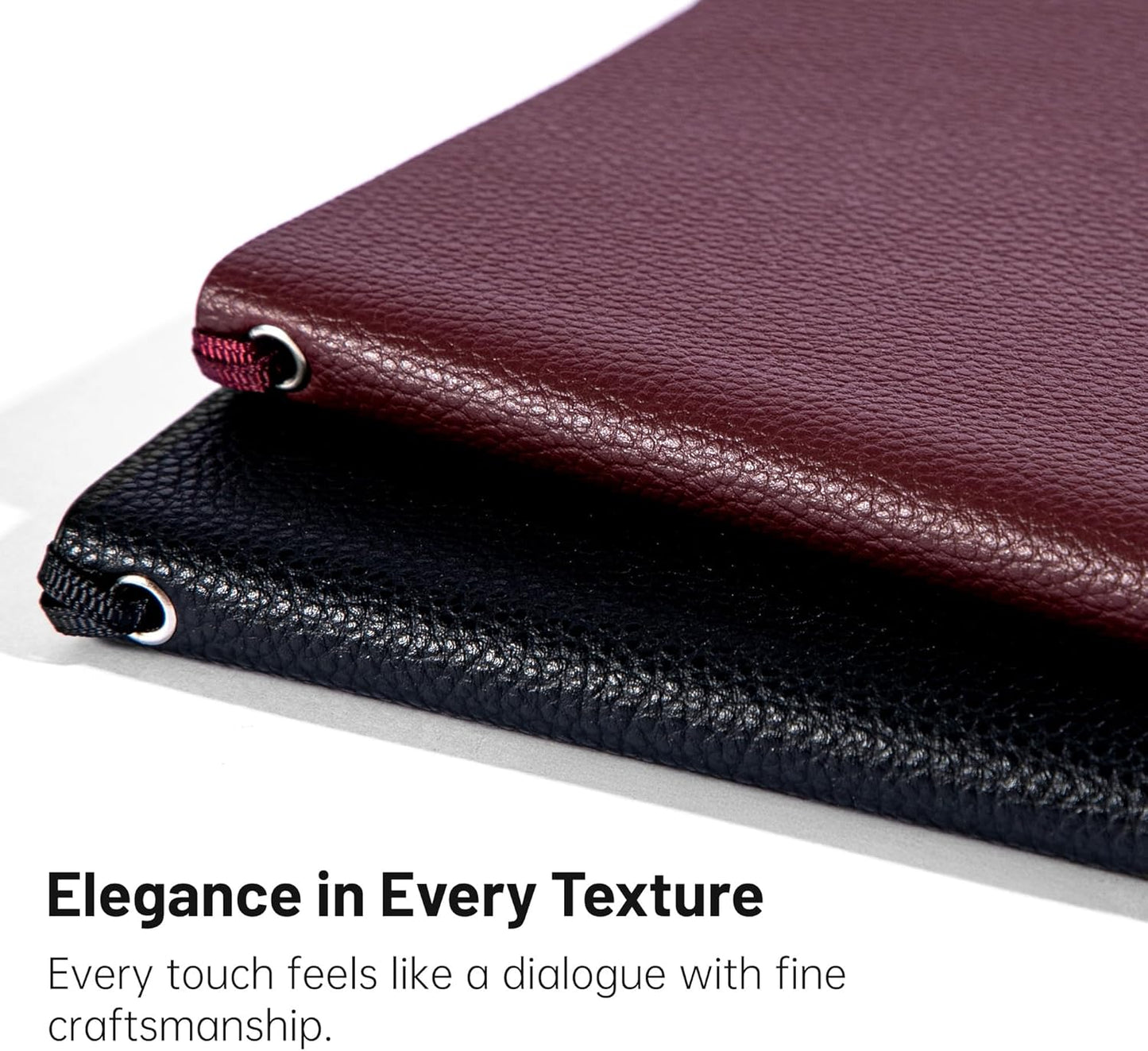 CAGIE Lined Journal Notebook for Men & Women,176 Pages A5 Medium Size, Softcover Leather Journals for Writing, College Ruled Notebook for Work & School, 100 GSM Thick Paper (5.7'' x 8.3'') (Burgundy)