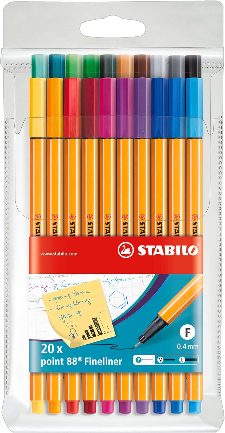 STABILO - point 88 - Fineliner - Pack of 10 - Assorted colors