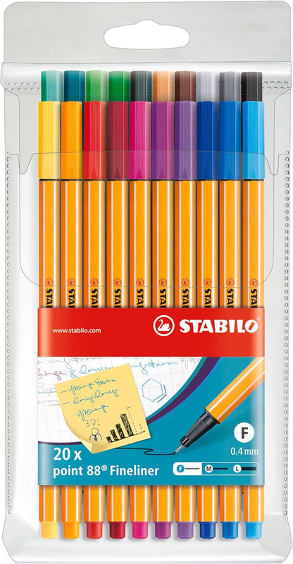 STABILO - point 88 - Fineliner - Pack of 10 - Assorted colors