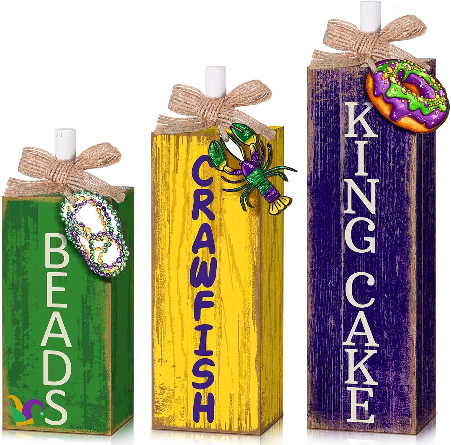 GlikCeil 3 Pcs Teacher Appreciation Week Table Decorations Wooden Classroom Decor Wood Pencil Notebook Paper Tiered Tray Decor for Teacher Desk, Back to School Party, Classroom Shelf