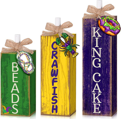 GlikCeil 3 Pcs Teacher Appreciation Week Table Decorations Wooden Classroom Decor Wood Pencil Notebook Paper Tiered Tray Decor for Teacher Desk, Back to School Party, Classroom Shelf
