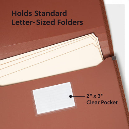 Smead Poly Wallet, Accordion File Organizer for File Folders, Legal Size, Black, 5-1/4 inch Expansion, Office Supplies, Document Organizer (71510)