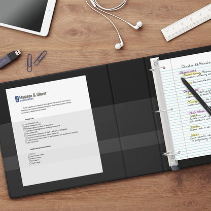 Staples Heavy-Duty 2-Inch D-Ring View Binder, Reinforced Spine, Holds Up to 450 Sheets, Gray, for Office & School