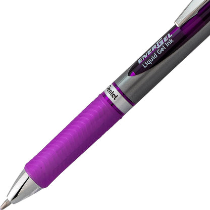 Pentel EnerGel RTX Retractable Liquid Gel Pen, (1.0mm), Bold Line, Metal Tip, Black Ink, Pack of 3 (BL80BP3A)