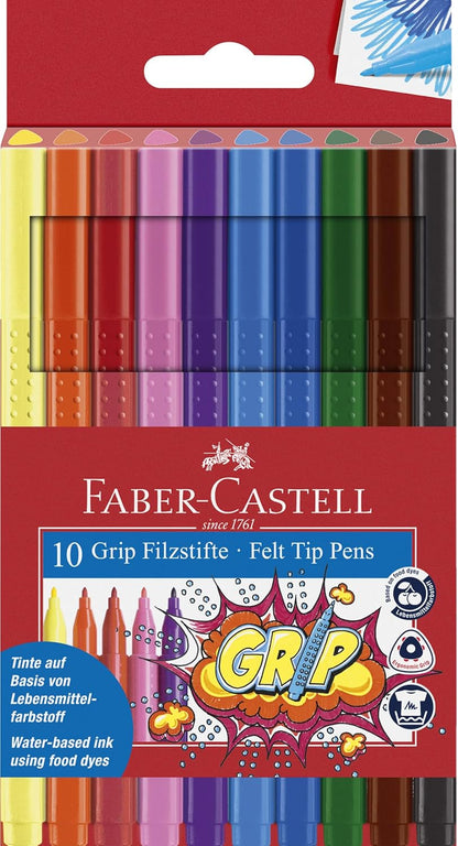 Faber-Castell Grip Colour Felt Tip Pens - Set of 30