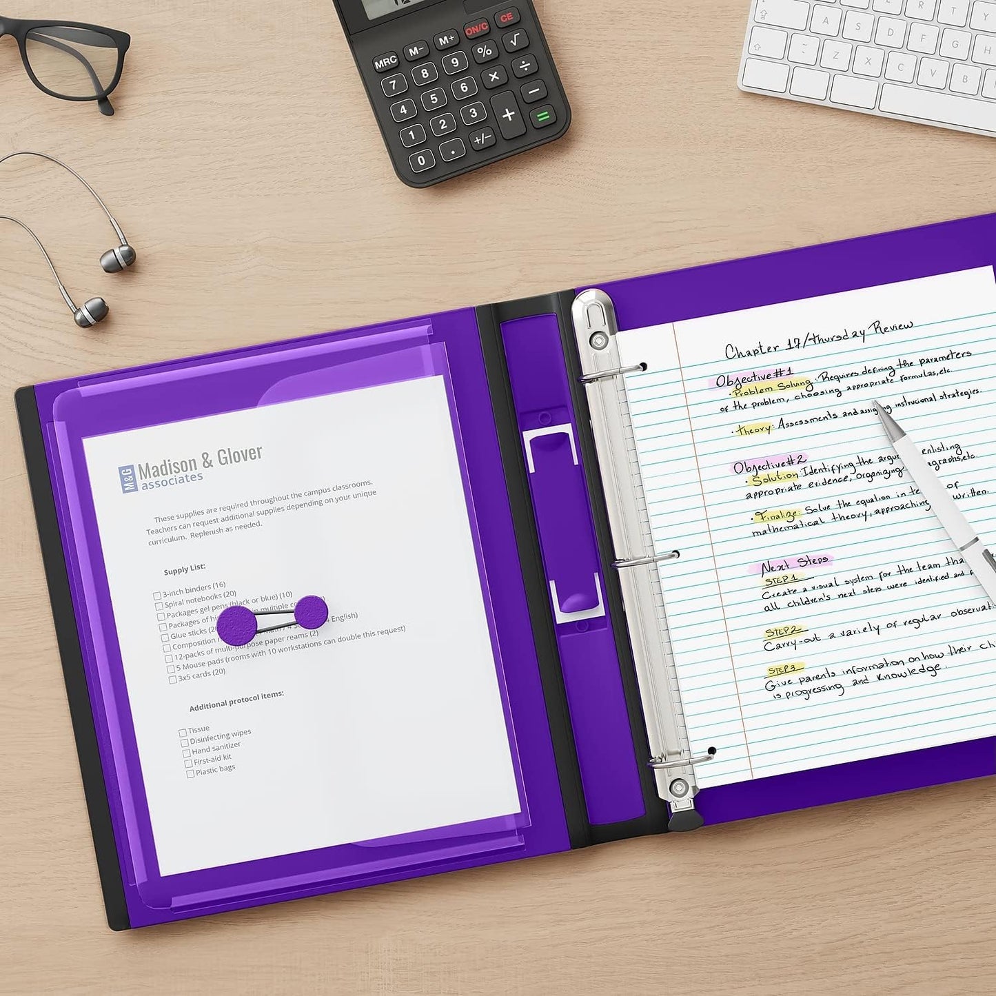 Staples Better Binder 2-Inch D-Ring View Binder, Reinforced Spine, Holds Up to 540 Sheets, Teal, for Office & School