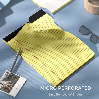 Legal Pads 8.5 x 11 Writing Pads, 3 Pack Note Pads 8.5 x 11 Wide Ruled Pads of Paper, Micro Perforated Notepad 8.5'' x 11'' Lined Paper Pads, Thickness Paper with Strong Cardboard, 30 Sheets per Pad