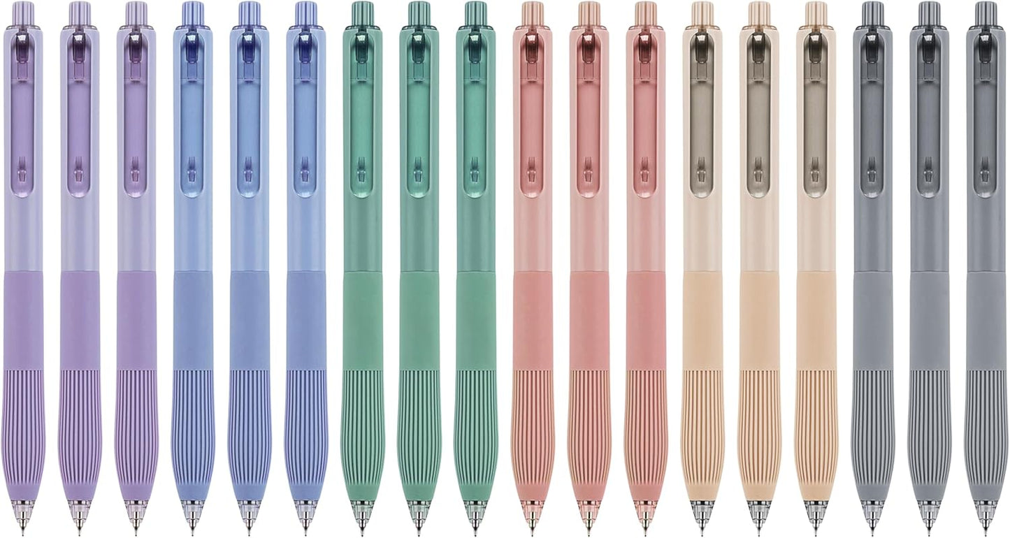 Linbsunne Gel Pens Black Ink Pens for Office 0.5mm Fine Point Pens Smooth Writing Retractable Work Pen (12-count)