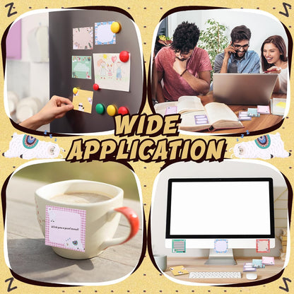 9 Pads Wildflower Sticky Notes 3x3 Inch Cute Self Stick Notepads Notes Adhesive Memo Pad Office Decor Gifts for Students School Teacher Meeting Office Supplies
