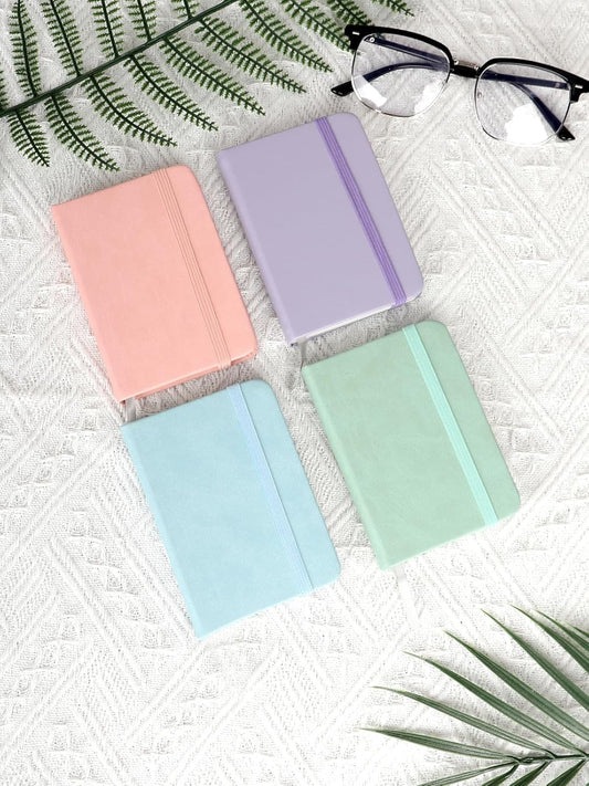 4 Pack Small Notebook Journal, Mini Cute Memo Notepads 4.3" x 3.1" Small Pocket Size Note Pads for Note Taking for Note Taking, Pink, Purple, Green, Blue Note Book