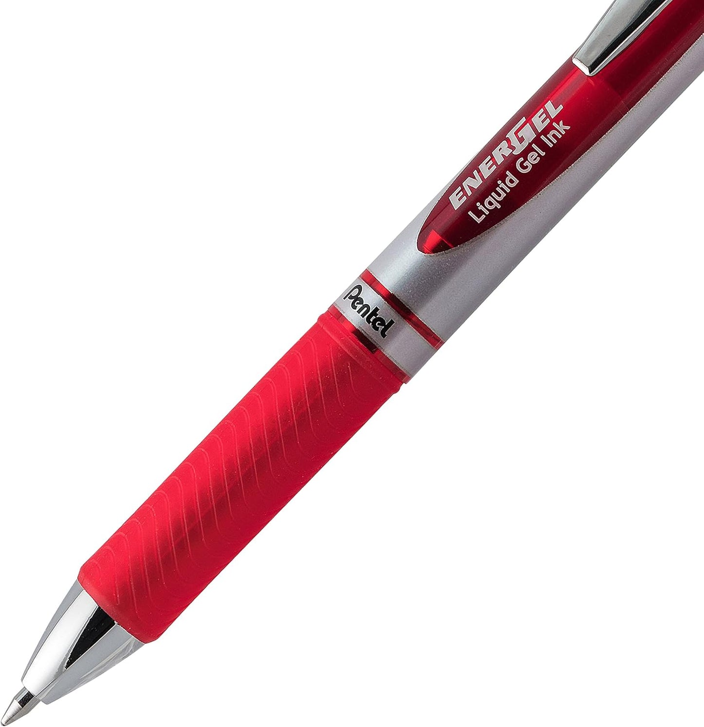 Pentel EnerGel RTX Retractable Liquid Gel Pen, Medium Line, Metal Tip, Pink/Violet Ink, 2-Pack (BL77BP2PV)