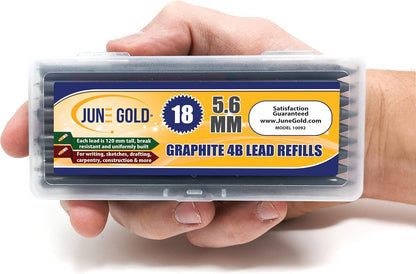 June Gold 640 Pieces, 0.5 mm HB #2 Lead Refills, 160 Pieces Per Dispenser, Fine Thickness, Break Resistant Lead/Graphite (Pack of 4 Dispensers)