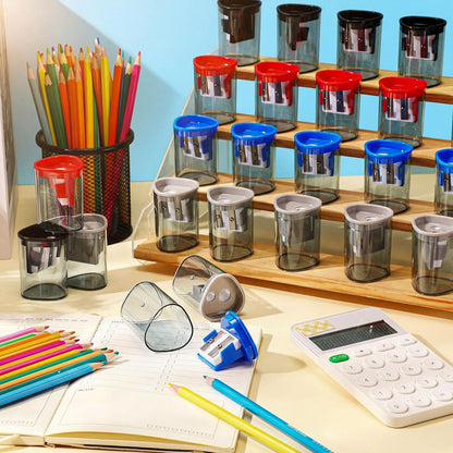 48 Pack Manual Pencil Sharpener Bulk Dual Hole Sharpeners for Standard and Large Sized Pencils Portable Handheld Design for Classroom Students Teachers Back to School Supplies Office Home Use