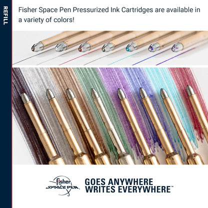 Fisher Space Pen Medium Point Pressurized Cartridge Refill, Silver Ink, 1 Pack