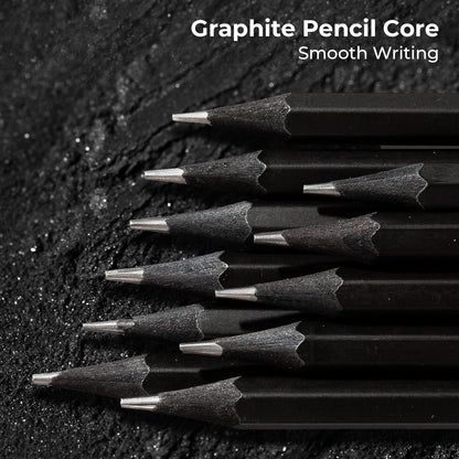 M&G Wood-Cased 2B Pencils, 24 Pack Pre-Sharpened Pencils with Top Erasers, Bulk Black Pencils for School Teacher Supplies, Writing, Drawing and Sketching